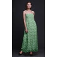 thumbnail image 5 of Bimba Leaves & Flowerpecker Bird Print Women Long Maxi Tube Smocked Bodice Dress-X-Large, 5 of 7