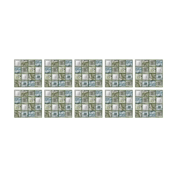 10 Sheet Peel and Stick Backsplash Self Adhesive Mosaic Tile Sticker for Kitchen Waterproof Peel and Stick Wall Tiles for Bathroom Fireplace Laundry Room 4"x4"