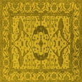 thumbnail image 1 of Ahgly Company Machine Washable Indoor Square Oriental Yellow Industrial Area Rugs, 8' Square, 1 of 4