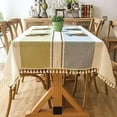 thumbnail image 1 of tablecloths Rectangular Rectangle Tablecloth Burlap Farmhouse Dining Table Cover Rustic Table Cloths Party Tablecloth Christmas Table Cloth (Rectangle/Oblong锛 x - Seats), 1 of 7