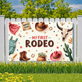 thumbnail image 4 of Cowboy Hat Western Banner Cowboy Theme My First Rodeo Decorative Design for Children's Party Birthday Western Party, 4 of 8