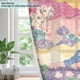thumbnail image 4 of Yayeee Window Curtains Light Filtering 63"x42" Grommet Panel Pair Home Living Room Decor, Green Floral Wave, 4 of 7