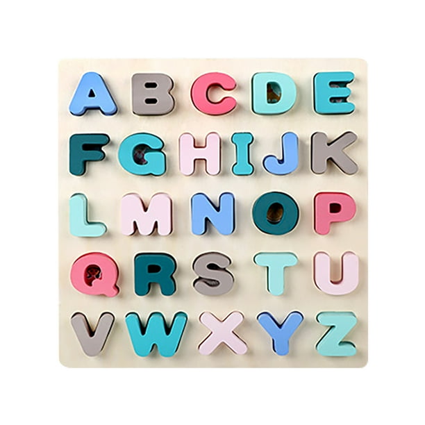 Alphabet Puzzle Set, WOOD CITY ABC Letter & Number Puzzles ...