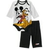 Disney - Newborn Boys' Mickey and Pluto Bodysuit and Pants Set