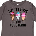 thumbnail image 4 of Inktastic Life is Better with Ice Cream Boys or Girls Long Sleeve Toddler T-Shirt, 4 of 5