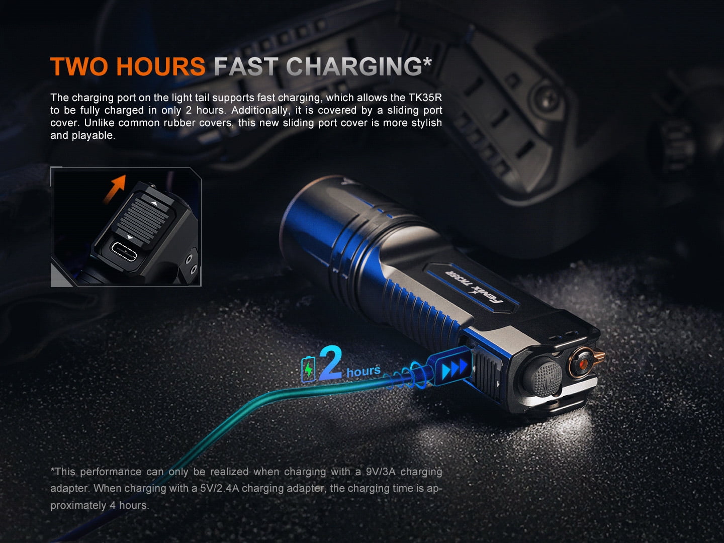 Fenix TK35R 5800 Lumen Multi-Mode Tactical Flashlight with UV Light + LumenTac Organizer