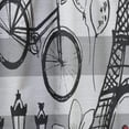 thumbnail image 4 of Designart 'Eiffel Tower Paris Red Hearts II' Mid-Century Modern Curtain Panel, 4 of 5
