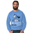 thumbnail image 3 of Hefty Smurf Weights Before Dates Gym Men's Crewneck Sweatshirt Brisco Brands X, 3 of 6