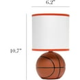 thumbnail image 5 of Simple Designs LT2120-BSK 10.7" SportsLite Mini Basketball Table Lamp for Kids Room, Mancave, Orange, 5 of 9