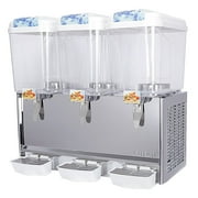 Kuppet Commercial Beverage/Juice/Drink Dispenser,14.25 Gallon 3 Tanks,Fruit Ice Tea Cold Drink with Spigot,Restaurant Buffet Food Service Catering Beverage Dispensers,Cold 380W