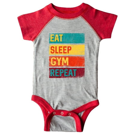 

Inktastic Fitness Eat Sleep Gym Repeat Gift Baby Boy or Baby Girl Bodysuit