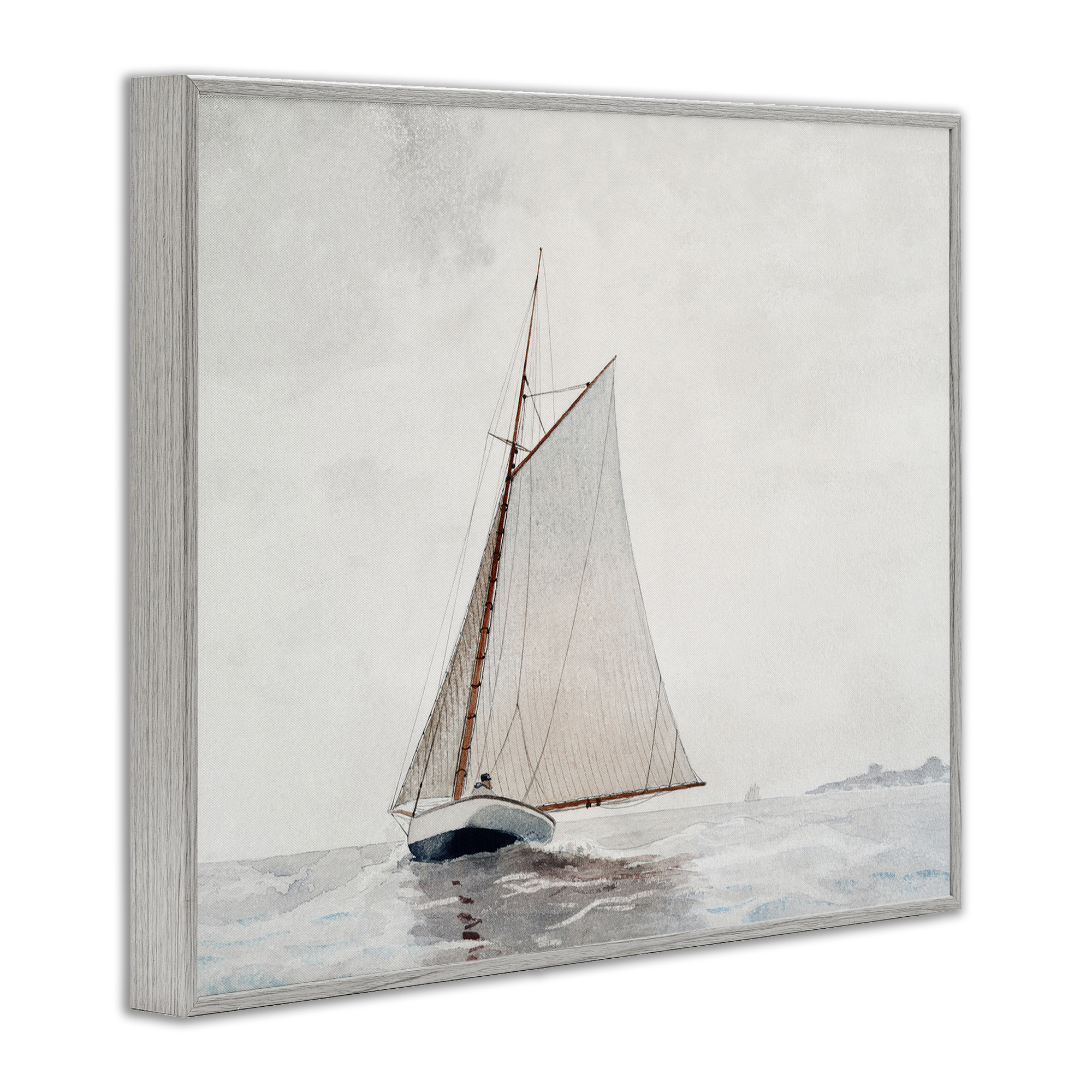 Stupell Industries Timeless Sea Vessel Transportation Painting Gray Framed Art Print Wall Art, 30 x 24