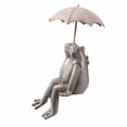 thumbnail image 3 of Estatua de jardín Hi-Line Gift Ltd. Pareja de ranas sentadas con paraguas, 3 of 7