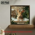 thumbnail image 2 of Whimsical Wooden Rabbit in Bathtub Art Sign - 8x8 Inch Rustic Tropical Wall Decor, Vintage Bathroom Office Art for Farmhouse, Perfect Gift for Bunny Lovers, Bathroom Wall Art Vintage Wall, 2 of 9
