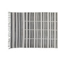 thumbnail image 2 of Benjara BM225544 2.5 x 8 ft. Rectangular Fabric Runner with Broken Stripes, White & Gray, 2 of 2