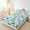 thumbnail image 3 of Manfei Cartoon Fish Queen Sheets, Marine Animal Queen Sheet Sets, Light Blue, 4pcs, 1 Flat Sheet, 1 Fitted Sheet and 2 Pillowcases, 3 of 6