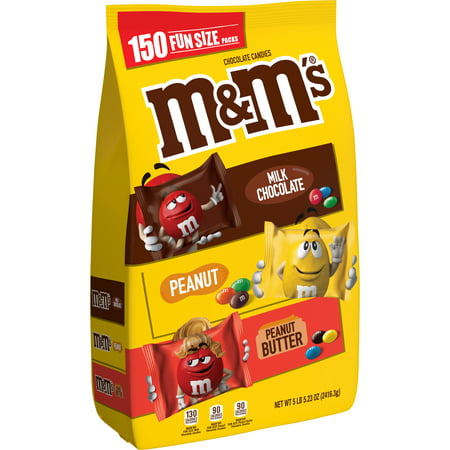 M&Ms Fun Size Milk Chocolate Candy Variety Pack - 85.23 oz, 150 Ct