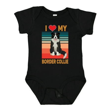 

Inktastic Border Collie Dog Retro Boys or Girls Baby Bodysuit