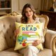 thumbnail image 1 of Reading Theme Pillow Covers Letter Printed Cushion Cases Decorative Throw Pillow Covers For Living Room Sofa Bedroom Home Decoration, 1 of 9