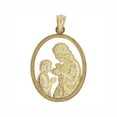 thumbnail image 3 of 14k Yellow Gold, Holy First Communion Pendant Religious Charm Oval 16mm NO Necklace, 3 of 9