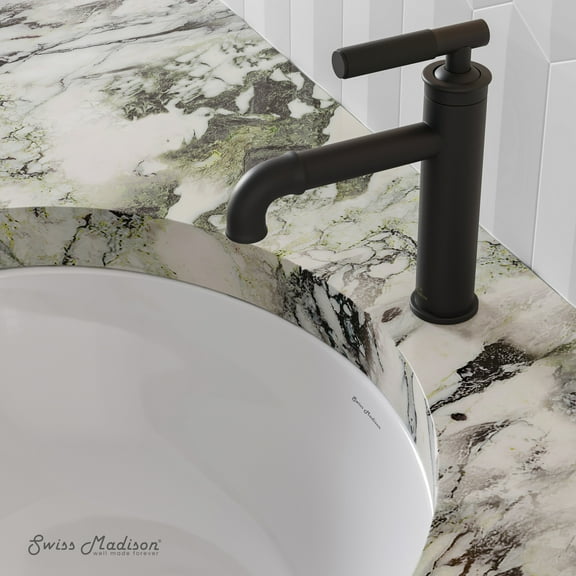 Avallon Single Hole, Single-Handle Sleek, Bathroom Faucet in Matte Black