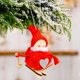 thumbnail image 2 of Decoración de Navidad postura sentada colgante pierna Ángel muñeca colgante árbol de Navidad pequeño ángel colgante regalo colgante Wmkox8yii fhajkh3844, 2 of 3