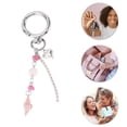 thumbnail image 4 of Unique Bargains 1 Pc Handbag Charm Keychain Durable Metal Bag Accessories Silver Tone Rose Red, 4 of 6