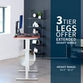 thumbnail image 6 of VIVO Electric 55" x 28" Stand Up Desk, Dark Walnut Table Top, White Frame, 6 of 8