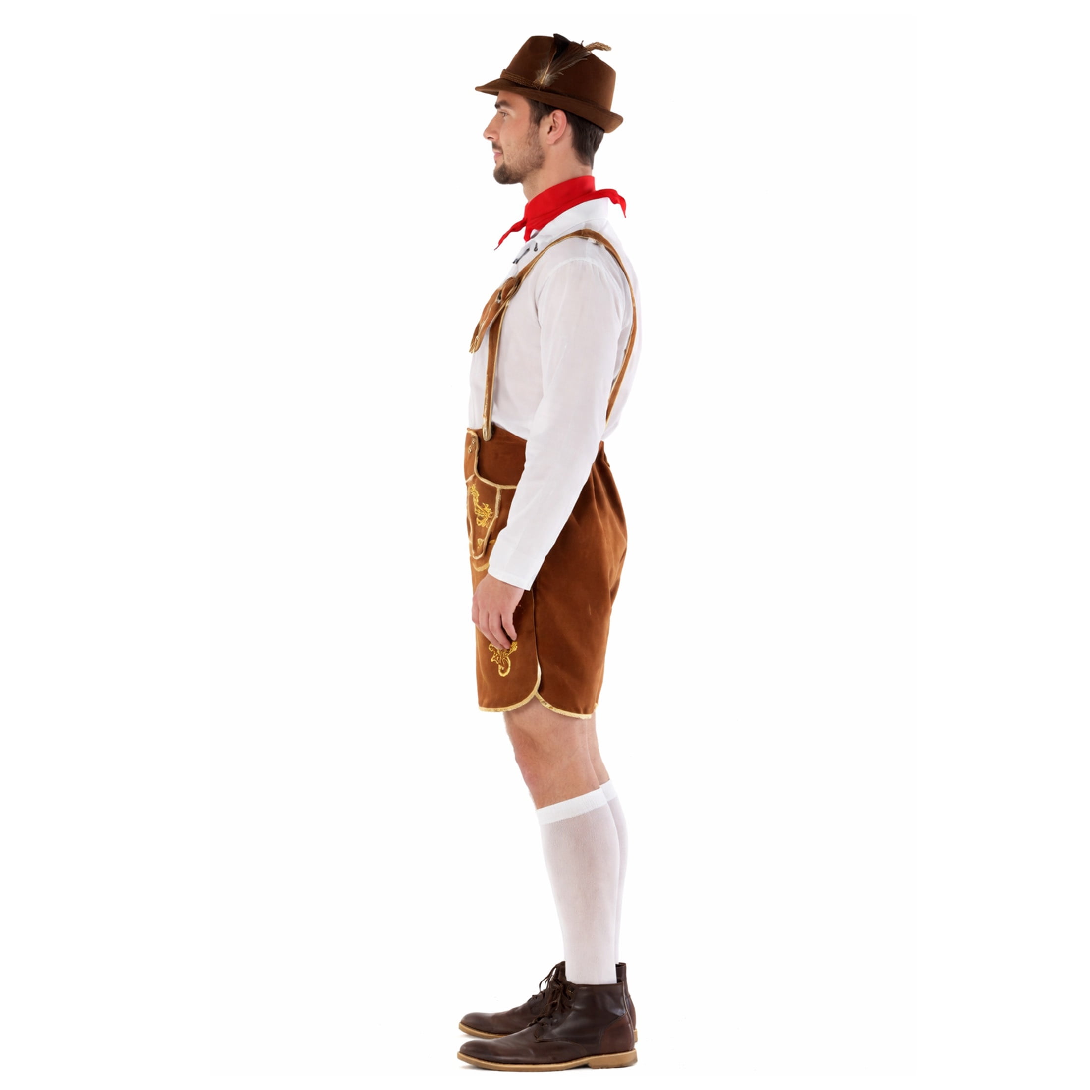 Traditional Lederhosen Halloween Costume for Adults, Men's Size XL (40/42), by Way to Celebrate