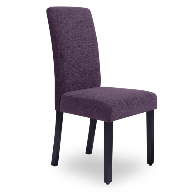 Aprilia Eggplant Upholstered Dining Chairs (Set of 2) - Walmart.com