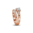 thumbnail image 3 of FB Jewels 10kt Rose Gold Womens Round Diamond Bridal Wedding Engagement Ring Band Set 1/5 Cttw, 3 of 4