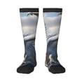 thumbnail image 1 of Fotbe Mountain White Dragon Calcetas Divertidas Estampadas para Hombre y Mujer, Calcetas de Algodón hasta la Rodilla para Caminar, Correr, Enfermería y Embarazo, 1 of 6