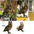 thumbnail image 2 of ACDANC Owl to Scare Birds & Squirrels - Realistic Bird Scare Owl Decoy with Reflective Eyes - Outdoor Hanging Deterrent for Garden, Patio & Fruit Tree Protection, 2 of 7