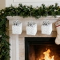 thumbnail image 3 of Árboles Decorativos para la Decoración Del Hogar, 3Pcs White Foam Christmas Ornaments 8cm Lightweight Shatterproof Tree Decorations, Festive Party Home Decor, Ornamentos Blancos para el Árbol de Navid, 3 of 8