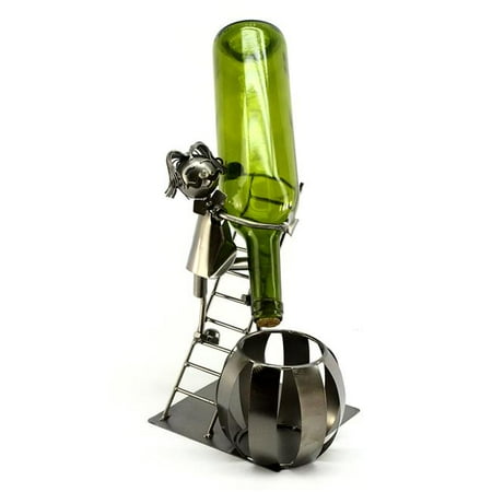 

Three Star Import & Export ZB975 Wine Bottle Holder Man on Ladder