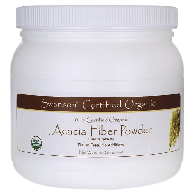 Swanson Acacia Fiber Powder Certified 100 Organic 10 oz Powder