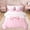 Pink, variant on Erosebridal Bowknot Polka Dot Bedding Comforter Set, White Black Love Heart Queen Bedding Sets for Girls Kids Teens, Polka Dot Reversible, 7pcs