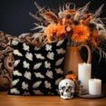 thumbnail image 4 of Halloween Pillow Covers 18x18 Set of 2 Autumn Decorative Seamless Ghosts Throw Pillow Cases Black Cushion Covers Outdoor Patch,Farmhouse,Thanksgiving,Home Décor, 4 of 6