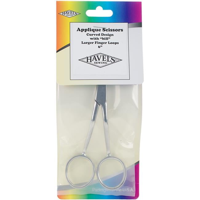 Havels 50042 Multi-Angled Duckbill Applique Scissors - Large Finger Loop