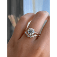 thumbnail image 3 of ESTE ORIGIN Curved Moissanite Wedding Ring – 0.38Ct, 6 Stone Half Eternity Band in 10K Rose Gold for Women, 3 of 8