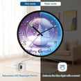 thumbnail image 5 of Voice Activated Clock with Glow Light 12 Inch Large Silent Wall Clock Battery Operated for Home Decor Snow and Glass Ball, 5 of 8