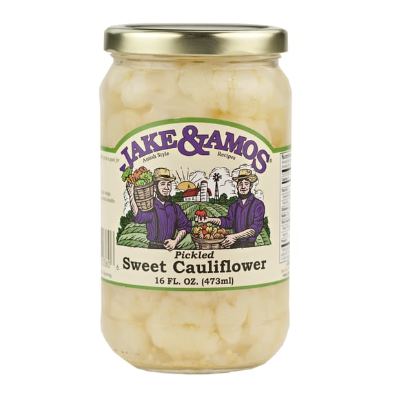 Jake & Amos Pickled Sweet Cauliflower, 2-Pack 16 oz. Jars