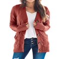 thumbnail image 1 of AMERTEER Cardigan à Manches Longues pour Femmes Pull Tricoté Doux Ouvert devant, 1 of 6