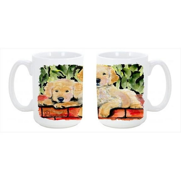 Golden Retriever Dishwasher Safe Microwavable Ceramic Coffee Mug 15 oz.