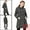 Gray, variant on INSPIRE CHIC Women's Coat Double Breasted Midi Length Stand Collar Long Sleeve Coat M Burgundy
