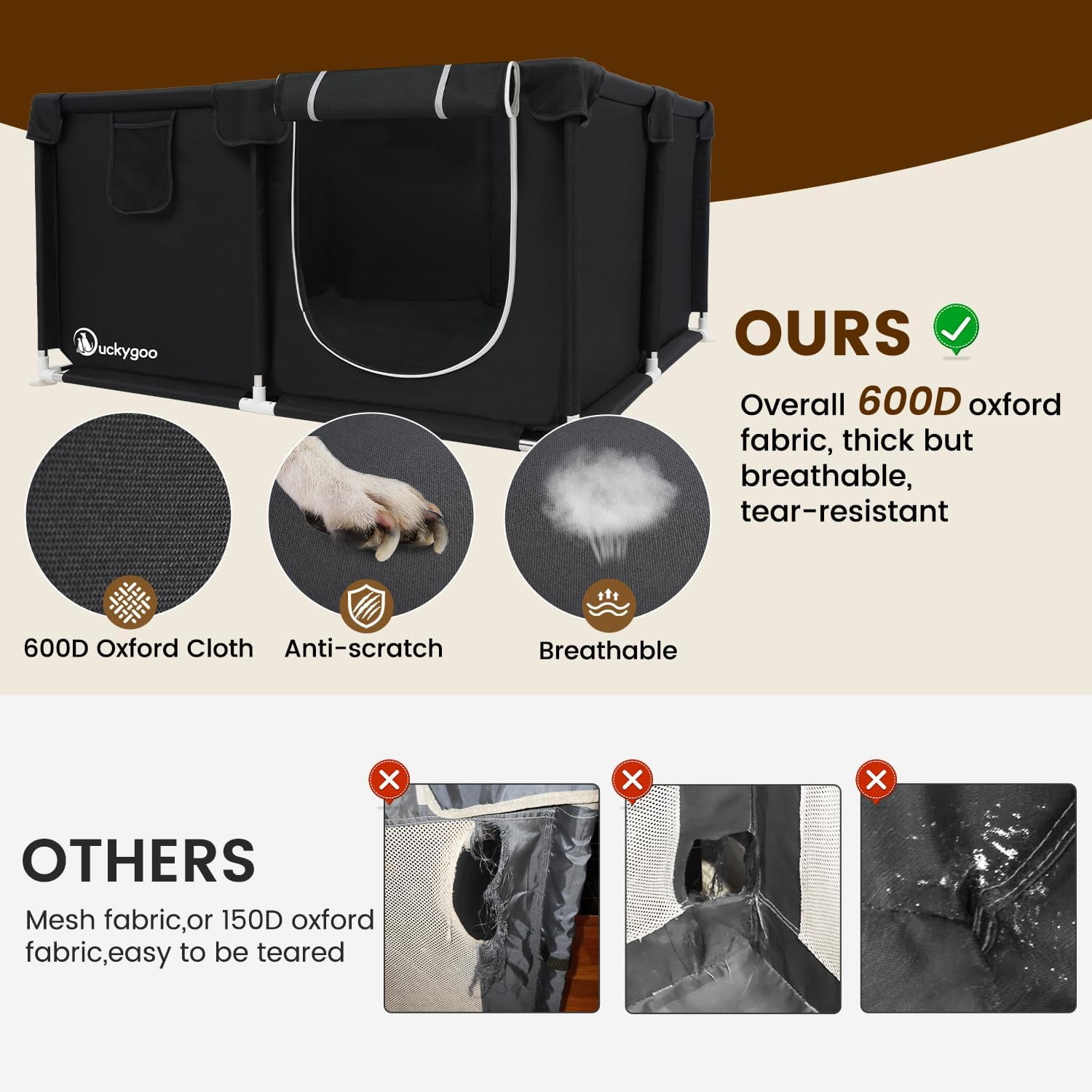 Whelping Box for Dogs - 50"L*50"W*25"H Dog Whelping Play Pen for Puppies,Pet Whelping Box Overall 600D Oxford Fabric with Absorbent Whelping Pad,Dog Birthing Box for Large Medium Small Dogs