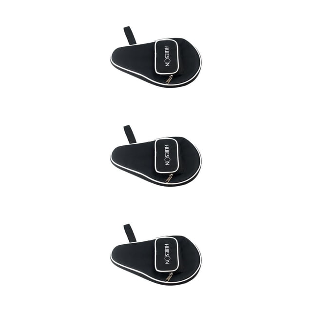 Eigraketly Estuche para raqueta de tenis de con cremallera exterior Oxford Single 3 Balls Basket Bags Accesorios de gran capacidad Negro Type1 NO1
