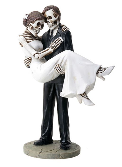 Day Of The Dead Wedding Skeleton Frankenstein Skull Bride And Groom Figurine 