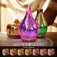 thumbnail image 3 of Porseme 280ml Essential Oil Diffuser, 3D Glass Aromatherapy Diffuser, Ultrasonic Cool Mist Room Humidifier with Timer (Rosegold), 3 of 6