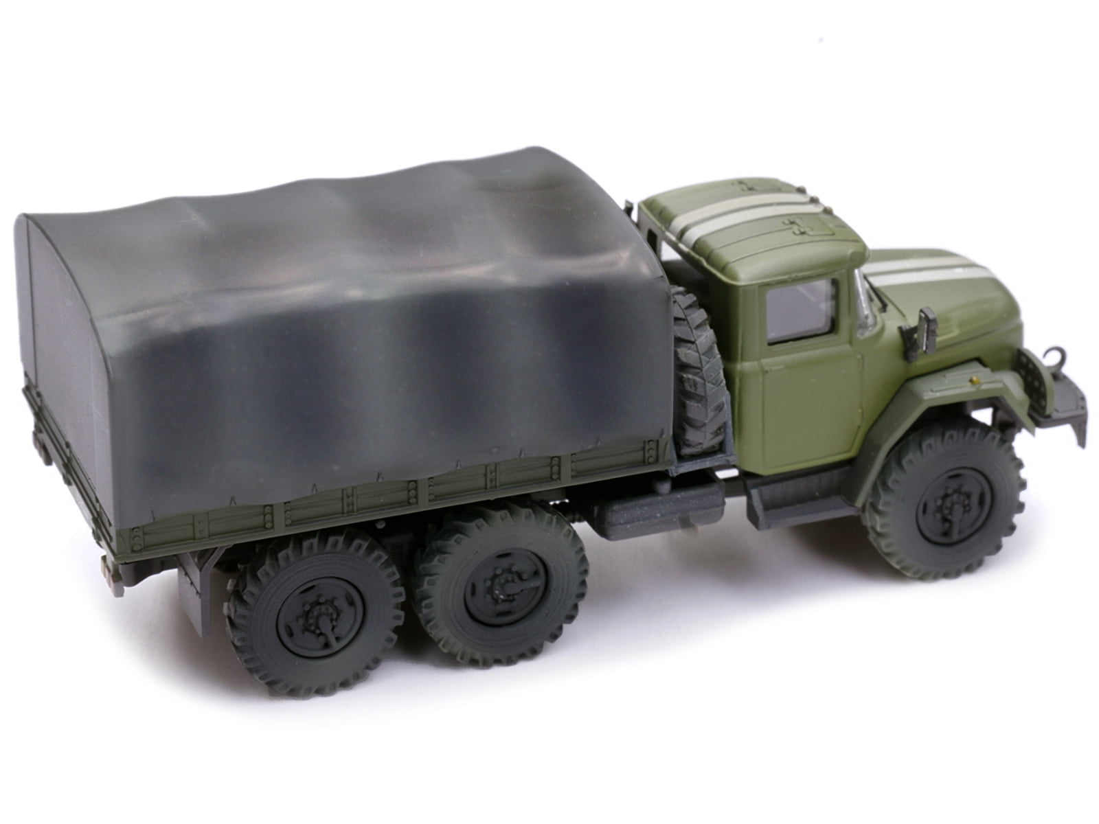 TOUGH 43 シルバー トラック 1/43(ヒロタカ) ZIL 131 Cargo Truck Green with White Stripes 